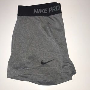 Grey Nike Pro Shorts